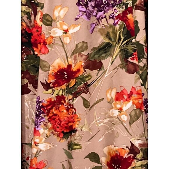 NEW Floral Print Talbots Petites Silk / Wool Skirt Womens Size 8 - Picture 3 of 8